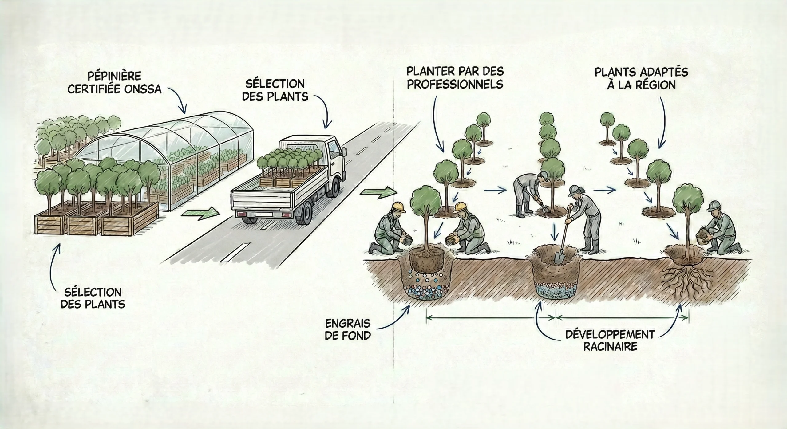 Phase 3 : Choix des plants et plantation